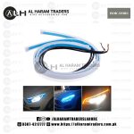 Long LED Strip – White DRL – Yellow Audi Style Running Flowing Indicator Signal – Flexible – Waterproof (Code 1032)