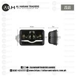 Bike LED Headlight Square 6x4 Sealed Beam 75W Hi-Low 1 Pc (Code 2473) - Image 3