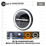 Headlight Panel H16 – 7 inch – Projector LED – White Yellow DRL Ring – Metal Body – Round – High Low (Code 2596) - Image 4