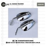 Side View Mirrors SVM08 – Chrome – Rear Visibility – 10mm Thread – Chopper – Motorcycle (Code 2368) - Image 2