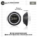 Headlight Panel – Projector LED – White Yellow DRL – Metal Body – Round – High Low – Model H12 (Code 2595) - Image 2