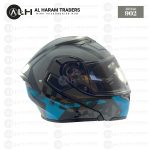 Jiekai JK902 – Gloss Black Grey Cyan – DOT Certified – Flip Up – Dual Visor – Ventilation  (Code 2430) - Image 2