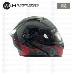 JIEKAI JK-902 Red Black Uplift Dual Visor Helmet DOT New  (Code 2430) - Image 2