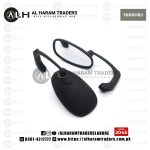 Motorcycle Black L-bar Retro Oval Rearview Side Mirror E9 Mark For GN/ CG Cafe Racer Custom (Code 2045)
