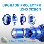 MOTOLED M2 Pro – Internal LED IL16 – H4 – Focused Projector Low – Spread High Beam – 80 Watt – Motorcycle - Image 2