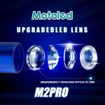 MOTOLED M2 Pro – Internal LED IL16 – H4 – Focused Projector Low – Spread High Beam – 80 Watt – Motorcycle - Image 5