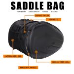 Komine Saddle Bag – Side Bags – with Rain Covers – Luggage – Touring – Universal Fitting – 36 to 48 Liter - Image 7