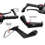Lever Guard LG03 with Side View Mirrors – Clutch Brake Hand Protection – Aluminium – Handlebar Guard – Motorcycle - Image 5