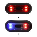 Helmet Tail Light – Blue Red LED – USB Battery Charging – Warning Light Flasher – Motorcycle - Image 8