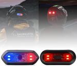Helmet Tail Light – Blue Red LED – USB Battery Charging – Warning Light Flasher – Motorcycle - Image 4