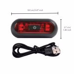 Helmet Tail Light – Blue Red LED – USB Battery Charging – Warning Light Flasher – Motorcycle - Image 10
