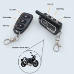 Motorcycle Two 2 Way Security Alarm System Anti-theft Remote Control Waterproof Kit with Vibration Remote - Image 10