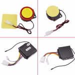 Motorcycle Two 2 Way Security Alarm System Anti-theft Remote Control Waterproof Kit with Vibration Remote - Image 4