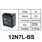 ALH Dry BATTERY 12 VOLT   7Amp  YAMAHA suzaki HONDA CB - Image 5
