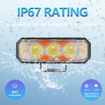 3 Mini Driving Lighting Systems White Yellow Flash Led Spotlight Fog Light Headlight Bulb for Bike Motorcycle Faros Para Moto - Image 2