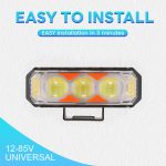 3 Mini Driving Lighting Systems White Yellow Flash Led Spotlight Fog Light Headlight Bulb for Bike Motorcycle Faros Para Moto - Image 4