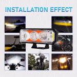 3 Mini Driving Lighting Systems White Yellow Flash Led Spotlight Fog Light Headlight Bulb for Bike Motorcycle Faros Para Moto - Image 5