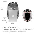 e-capacity LuggaMotorcycle Helmet Bag LAICOBEAR New Design Carbon Fiber Laico Bear – Pure Black Motorbike Largge Water-resistant Backpack - Image 13