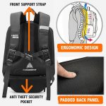 e-capacity LuggaMotorcycle Helmet Bag LAICOBEAR New Design Carbon Fiber Laico Bear – Pure Black Motorbike Largge Water-resistant Backpack - Image 11
