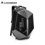 e-capacity LuggaMotorcycle Helmet Bag LAICOBEAR New Design Carbon Fiber Laico Bear – Pure Black Motorbike Largge Water-resistant Backpack