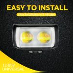BAOBAO Lighting Systems BB1813 2 Lens White Yellow Dual Color Mini Fog H27 Lamp Lights for Luces Led Para Moto Motorbike Light - Image 6