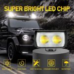 BAOBAO Lighting Systems BB1813 2 Lens White Yellow Dual Color Mini Fog H27 Lamp Lights for Luces Led Para Moto Motorbike Light