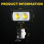 BAOBAO Lighting Systems BB1813 2 Lens White Yellow Dual Color Mini Fog H27 Lamp Lights for Luces Led Para Moto Motorbike Light - Image 7