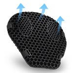 HONEYCOMB Motorcycle Cushion – Gel Seat Comfort – Mesh Fabric Cover – Ventilated – Touring - Image 3