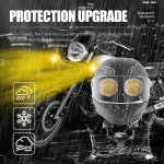 Aluminum Motorcycle LED Headlight White High low beam Projector Lens ATV Scooter Driving Lamp Fog Light Auxiliary Spotlight Lamp halmeet light - Image 5