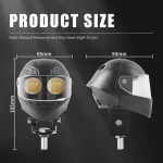 Aluminum Motorcycle LED Headlight White High low beam Projector Lens ATV Scooter Driving Lamp Fog Light Auxiliary Spotlight Lamp halmeet light - Image 4