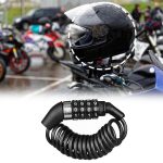 Motorcycle Helmet Lock Telescopic Cable Anti-theft 4 Digit Password Combination - Image 2