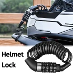 Motorcycle Helmet Lock Telescopic Cable Anti-theft 4 Digit Password Combination - Image 5