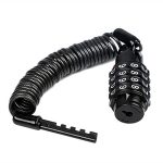 Motorcycle Helmet Lock Telescopic Cable Anti-theft 4 Digit Password Combination