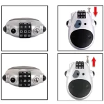 Aow Attractive Offer World Helmet Lock for Bike Lock/Number Lock for Helmet/Extendable Cable Lock/Password Lock Telescopic Wire Rope - Image 5