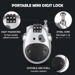 Aow Attractive Offer World Helmet Lock for Bike Lock/Number Lock for Helmet/Extendable Cable Lock/Password Lock Telescopic Wire Rope - Image 3