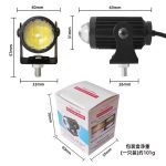 Motorcycle Spotlight High Low Beam 12V 24V Motorcycle Led Lens Dual Color Yellow White Mini Led Lens Moto pair - Image 2