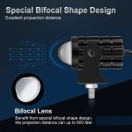 Motorcycle Spotlight High Low Beam 12V 24V Motorcycle Led Lens Dual Color Yellow White Mini Led Lens Moto pair - Image 4