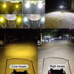 Motorcycle Spotlight High Low Beam 12V 24V Motorcycle Led Lens Dual Color Yellow White Mini Led Lens Moto pair - Image 5