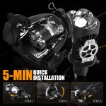 MOTO LED Mini Projector Lens H4 55W LED Headlight for Motorcycles 12V White Color High Low Beam New 6000k Color LED Light Bulb - Image 6