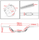 Pro Taper Handle Fat Bar HB10 28mm – Wide Touring Bar – Aluminium Powder Coated – Motorcycle - Image 6