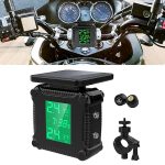 TPMS Tire Pressure Monitoring System Solar Charging Air Temperature Sensor Alarm Warning Tyre Motorcycle - Image 2