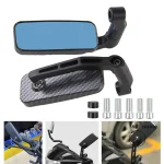 Motorcycle Side Rearview Mirror Motorcycle Rearview Mirror Scooter E-Bike Side Mirrors Electrombile Back Side Convex Mirror - Image 2