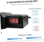Mobile Charger MC08 – Dual USB Type C Port – Quick QC 3.0 Temperature Voltmeter – Motorcycle - Image 5