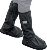 Waterproof Shoes Cover with Reflector Rain Snow Boots Black Reusable Covers Gear for Motorcycle Fishing