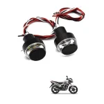 2PCS Motorcycle Turn Signal LED Light Indicator Handle Bar End Handlebar - Image 2
