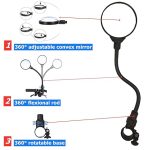 Bike Mirror, Adjustable Bike Mirrors Handlebar Rearview Mirror, Acrylic Convex Round Bike Rear View Mirrors for Handlebars, Bicycle Mirror For E-bike Scooter - Image 6