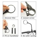Bike Mirror, Adjustable Bike Mirrors Handlebar Rearview Mirror, Acrylic Convex Round Bike Rear View Mirrors for Handlebars, Bicycle Mirror For E-bike Scooter - Image 5