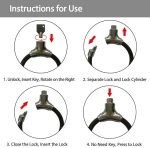 Allnice Mini Bike Lock Cable Portable Anti-Theft Bike Bicycle Lock Security Cycling Cable Lock Zinc Alloy Senior Waterproof Travel Luggage Locks Helmet Lock - Image 5