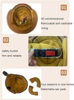 BGMKE Men's and Women's 3/4 Half Helmet Retro Bowls with Visor Motorcycle Jet Helmet ECE Approved for Adult Scooter Moped Vintage Moped, 54-60 cm - Image 11
