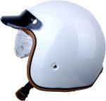 BGMKE Men's and Women's 3/4 Half Helmet Retro Bowls with Visor Motorcycle Jet Helmet ECE Approved for Adult Scooter Moped Vintage Moped, 54-60 cm - Image 5